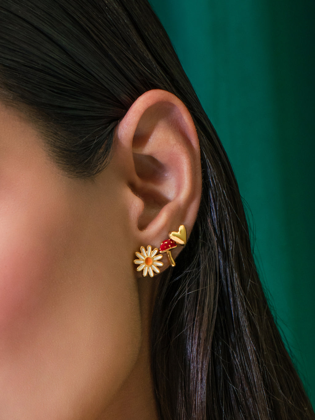 Set X2 Aretes Hongo Corazon
