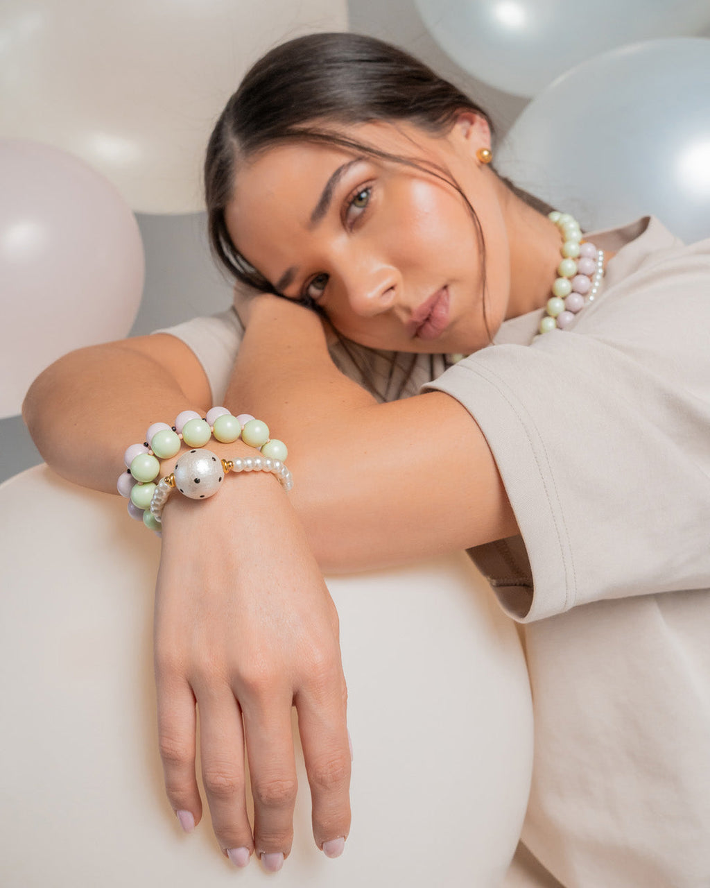 Set X3 Puleras Multi Dots