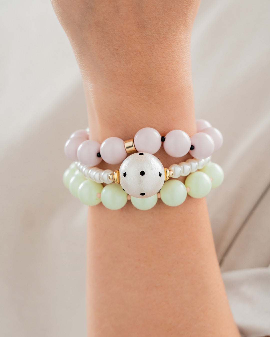 Set X3 Puleras Multi Dots