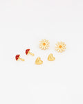 Set X2 Aretes Hongo Corazon
