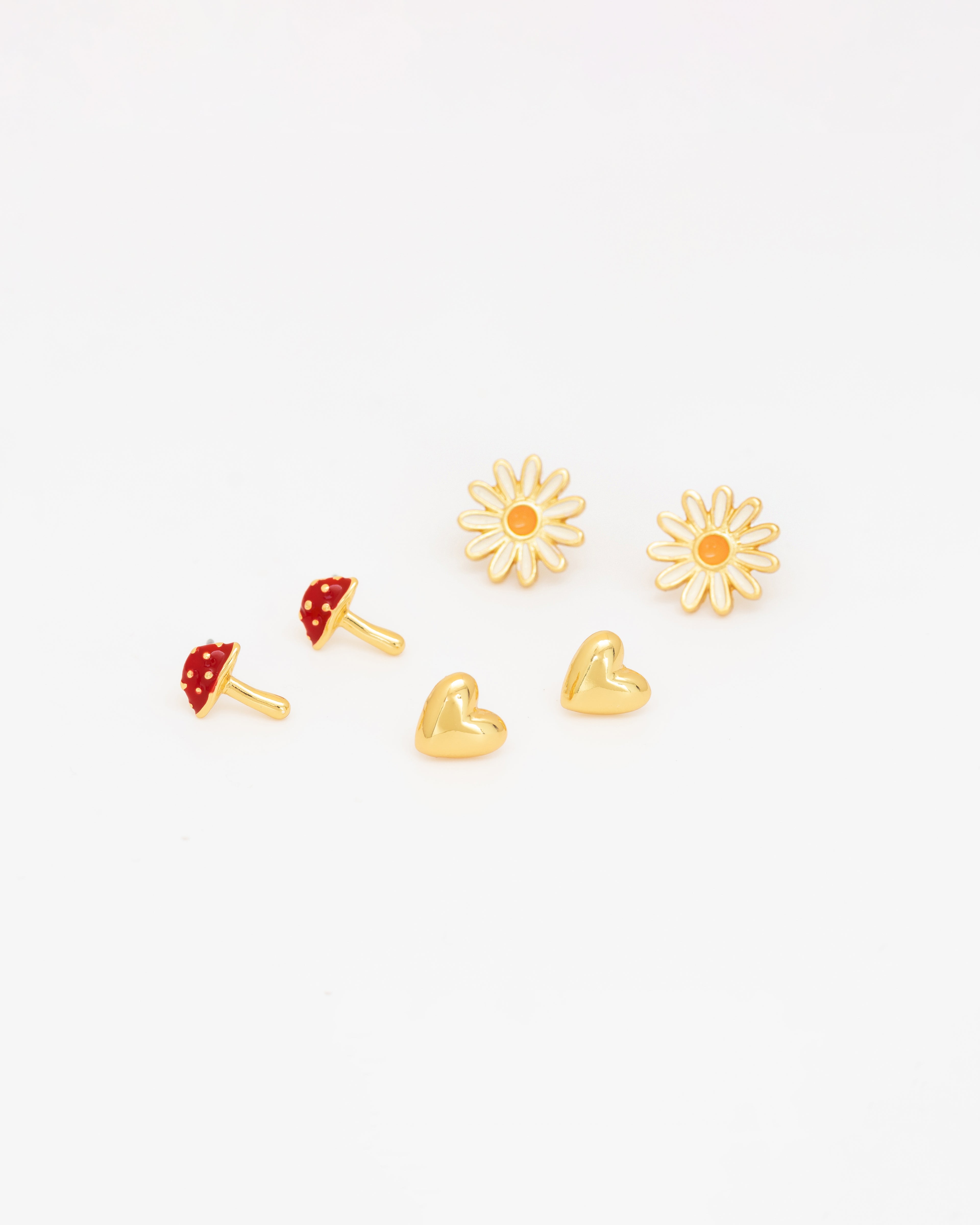 Set X2 Aretes Hongo Corazon
