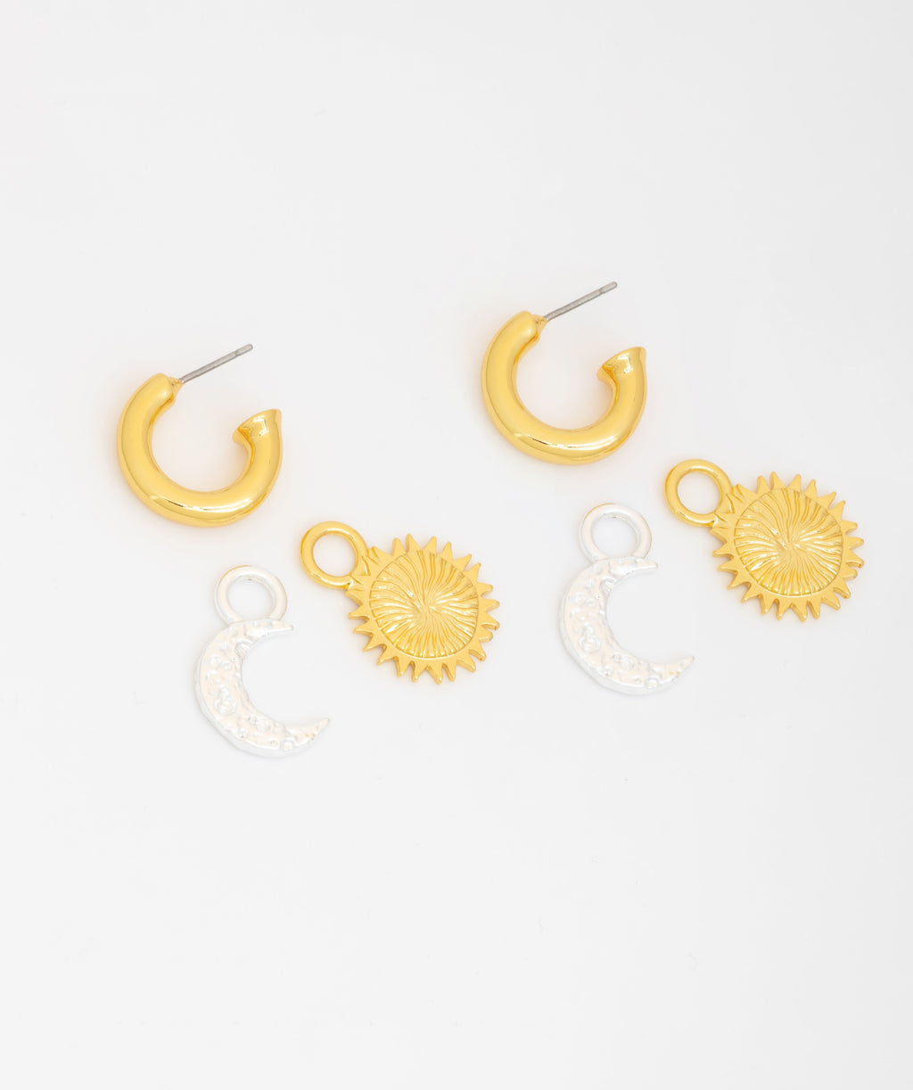 Aretes Luna y sol