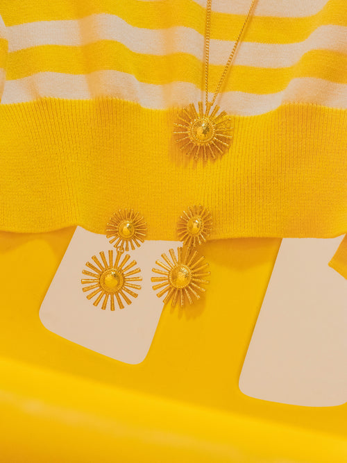 Aretes Maxi Sol Destello