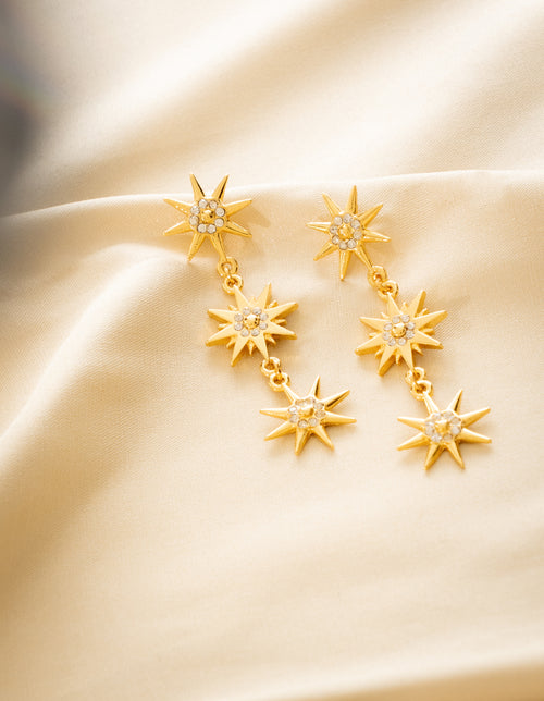 Aretes Estrellas Cristales X3