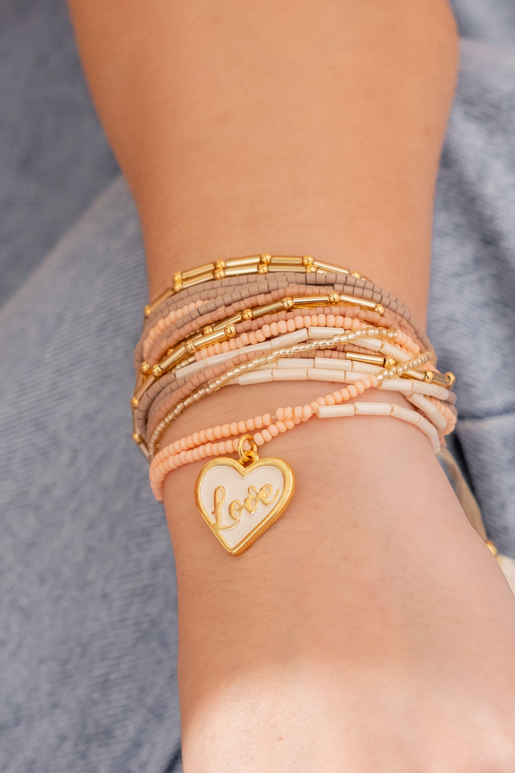 Pulsera Multitiras Corazón