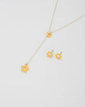 Collar Corbatín Estrella Silueta + Aretes