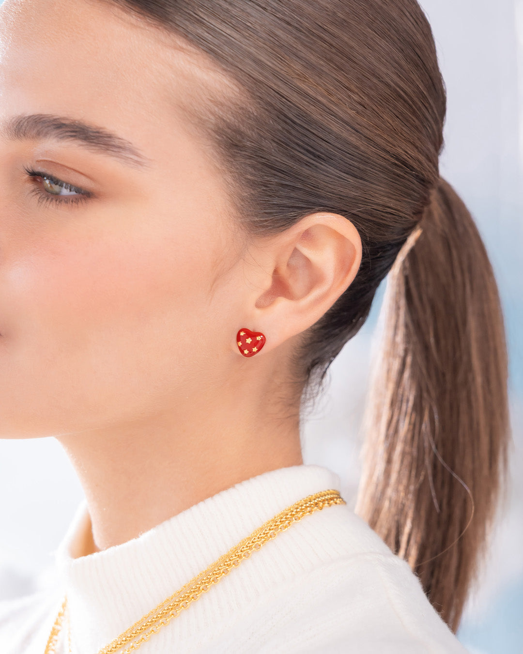 Aretes Corazón Mini Estrella