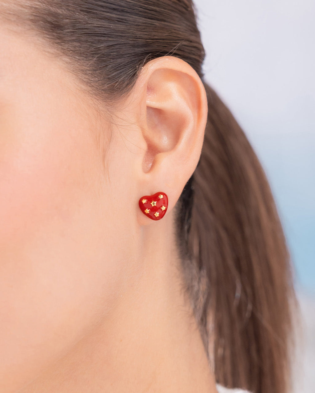 Aretes Corazón Mini Estrella