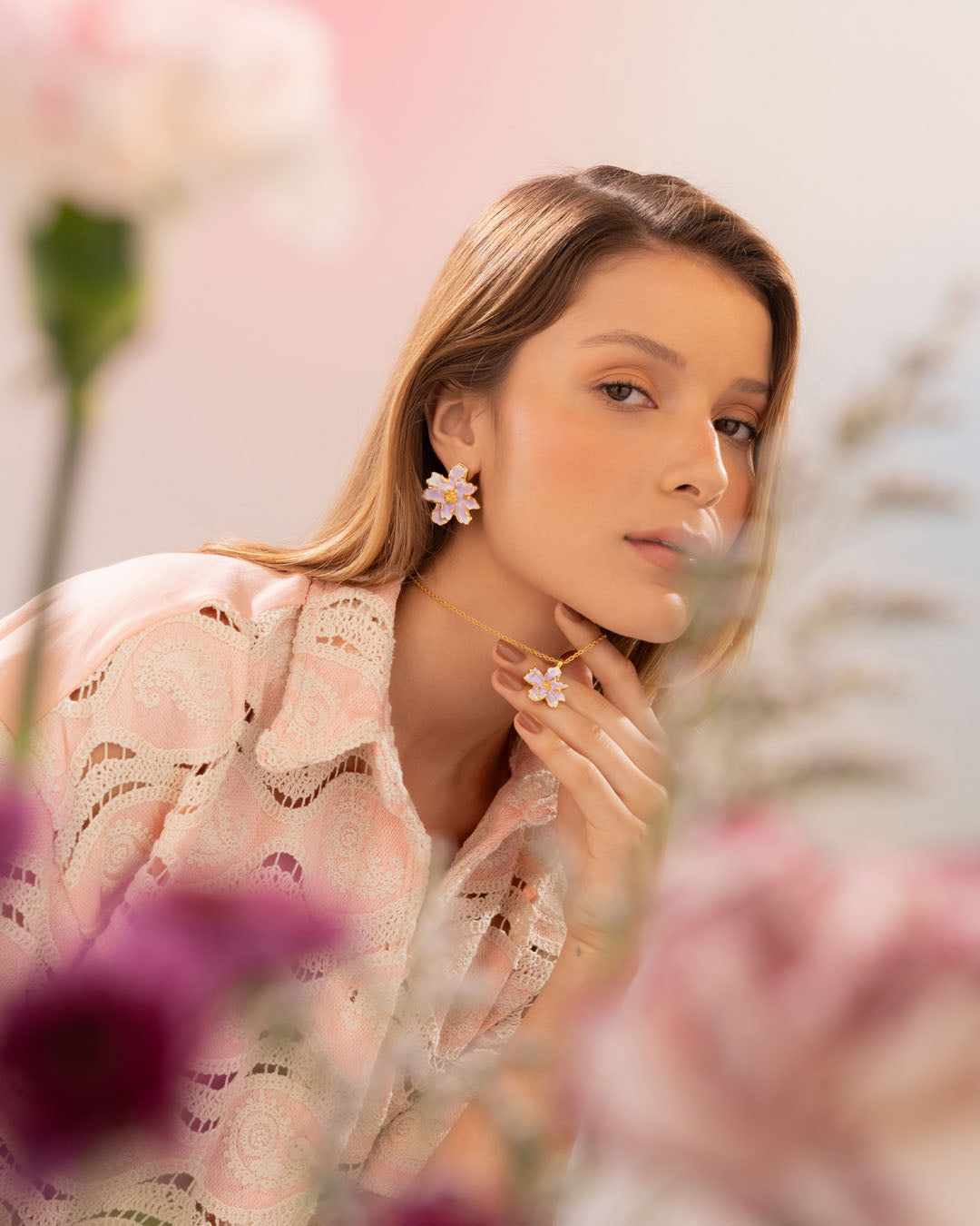 Aretes Flor Maxi