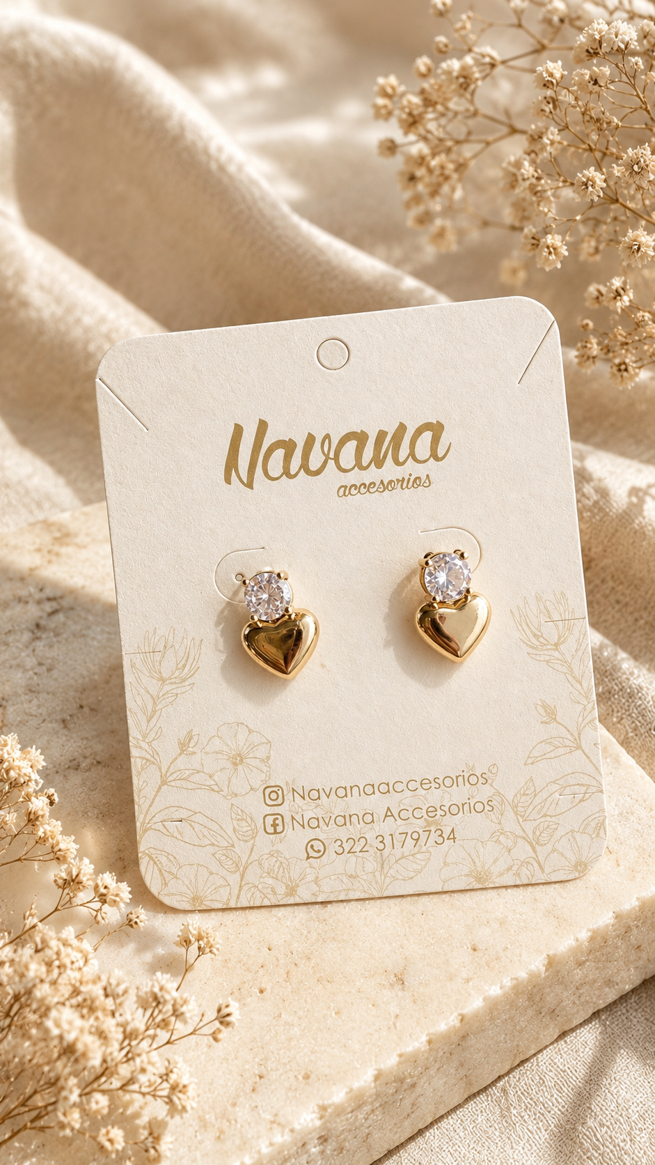 Aretes Corazon cristal