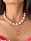 Collar bomba chic durazno