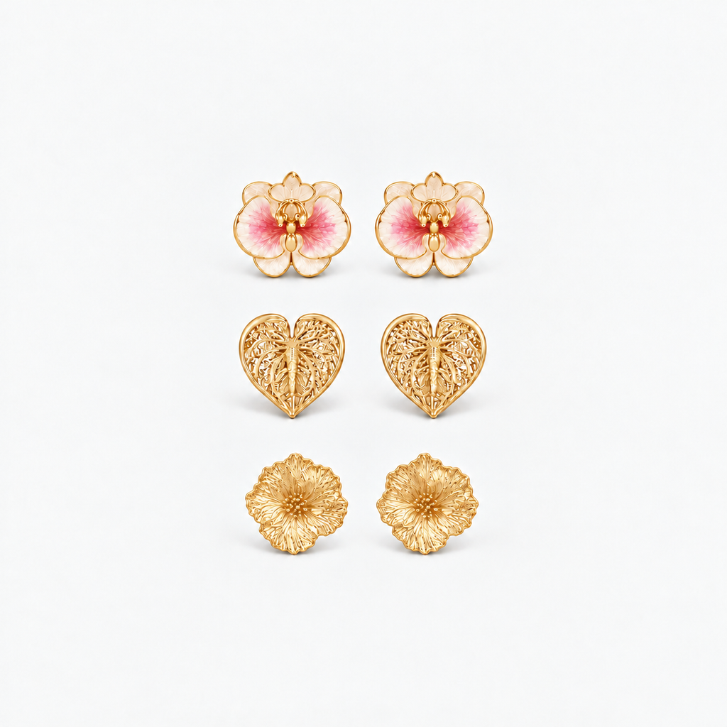 Set X3 Aretes Flores