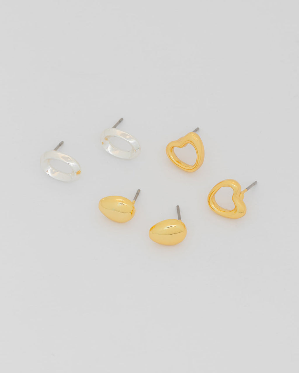 Set x 3 Aretes Ovalos y Corazon